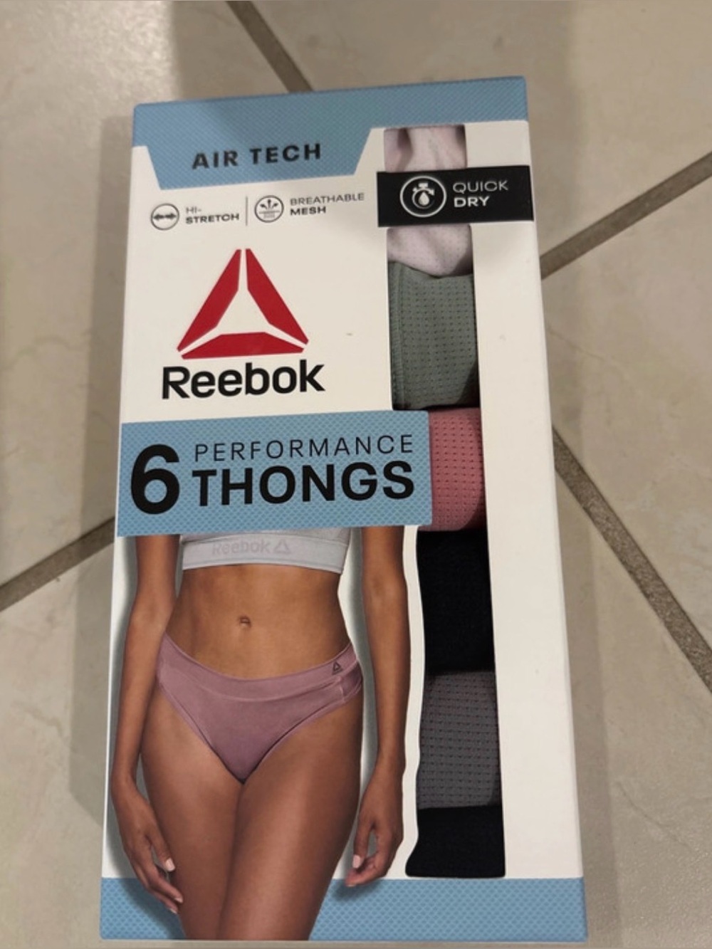 NEW 2XL set of 6 women’s thong panties Reebok